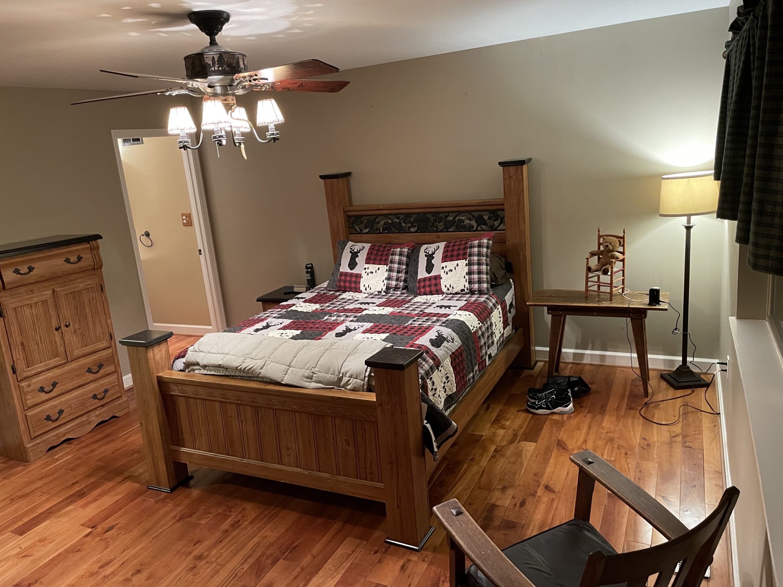 The Main Level Master Suite, showing the dresser and rocking chair